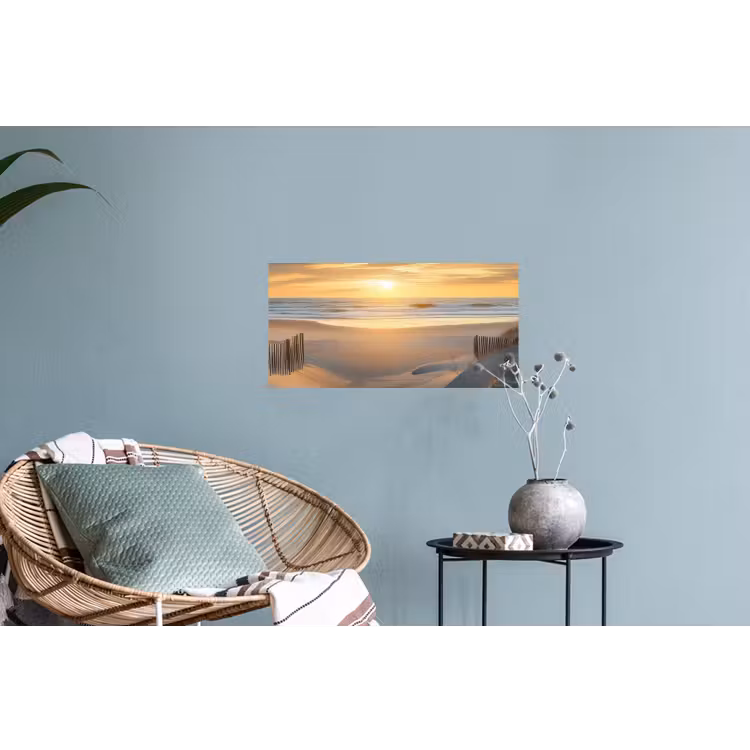 Strand - Duinen - Zonsondergang Muursticker klein -plant
