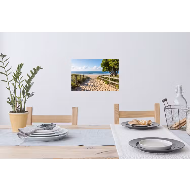 Strand - Zandpad - Oceaan - Natuur Muursticker klein -eettafel