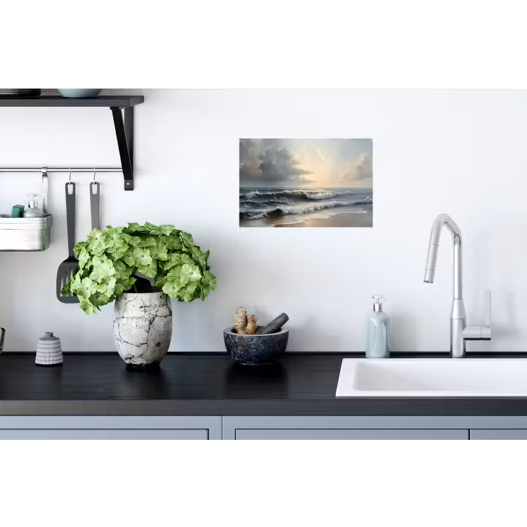 Strand - Zee - Zonsondergang Muursticker klein -keuken