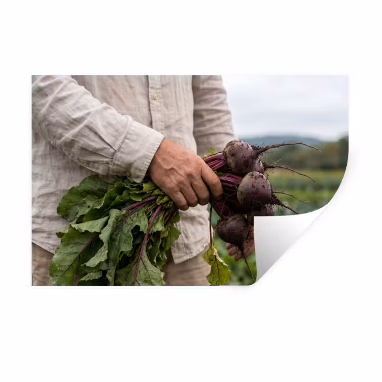 Bieten - Vers - Moestuin Muursticker klein -3d