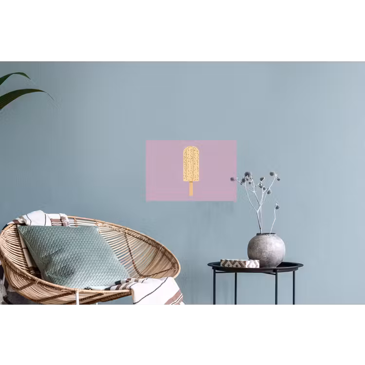 Beige - Ijsje - Spikkels Muursticker klein -plant