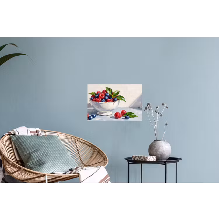 Wall Sticker - Berries - Bowl - Food - Bessen - Kom - Eten Muursticker klein