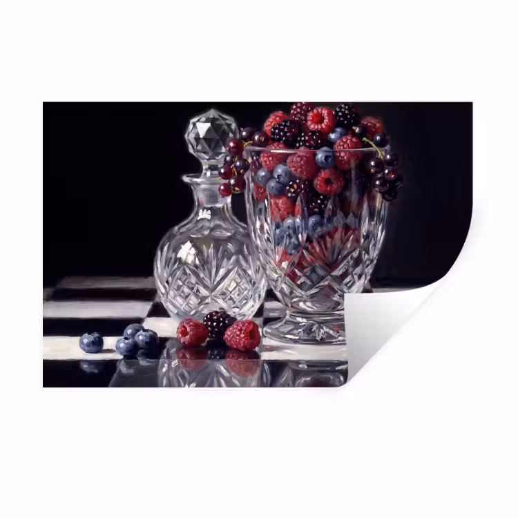 Wall Sticker - Berries - Crystal - Still Life - Bessen - Kristal - Stilleven Muursticker klein