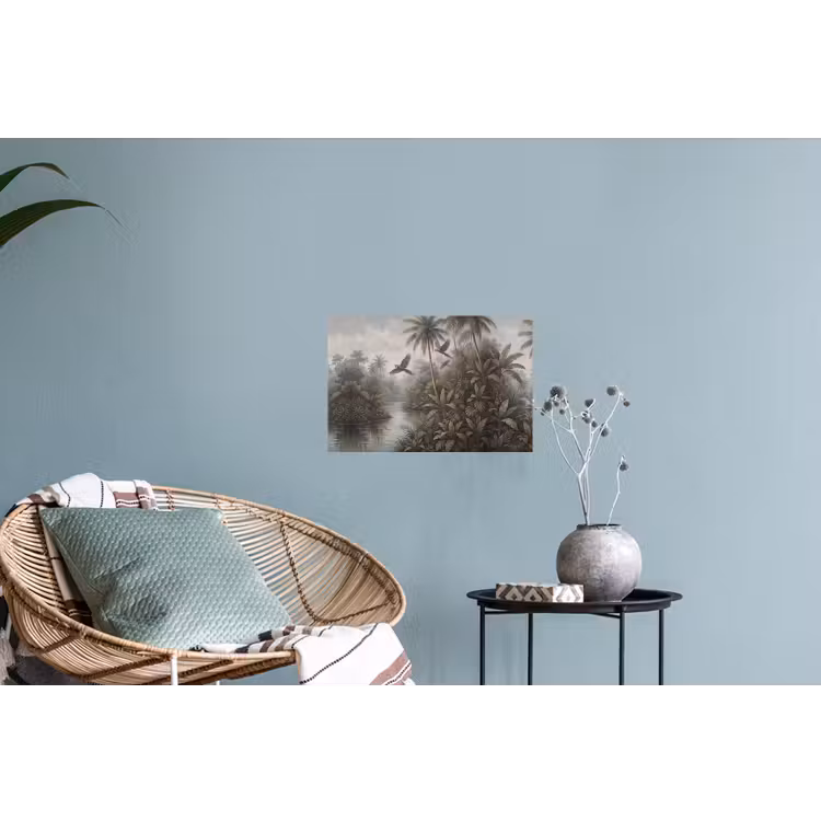Vogel - Vliegend - Tropisch - Landschap - Klassiek Muursticker klein -plant