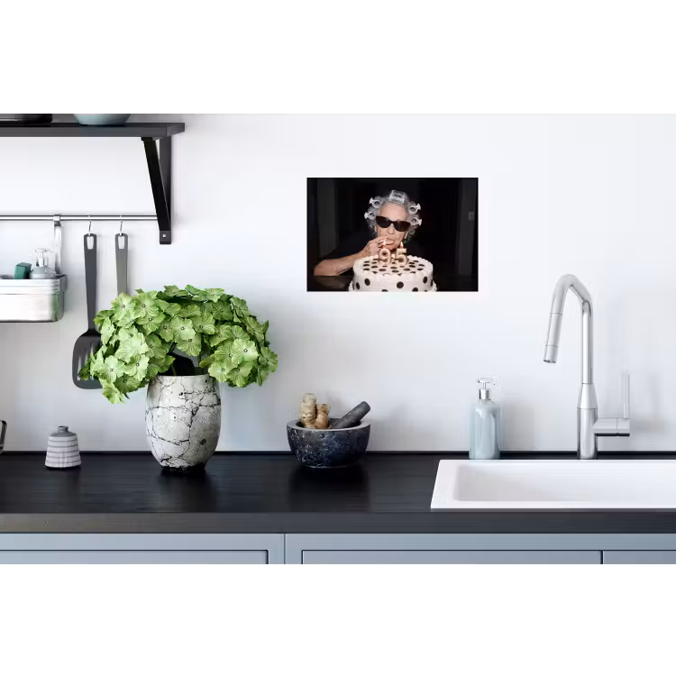 Verjaardag - Krulspeld - Oma Muursticker klein -keuken