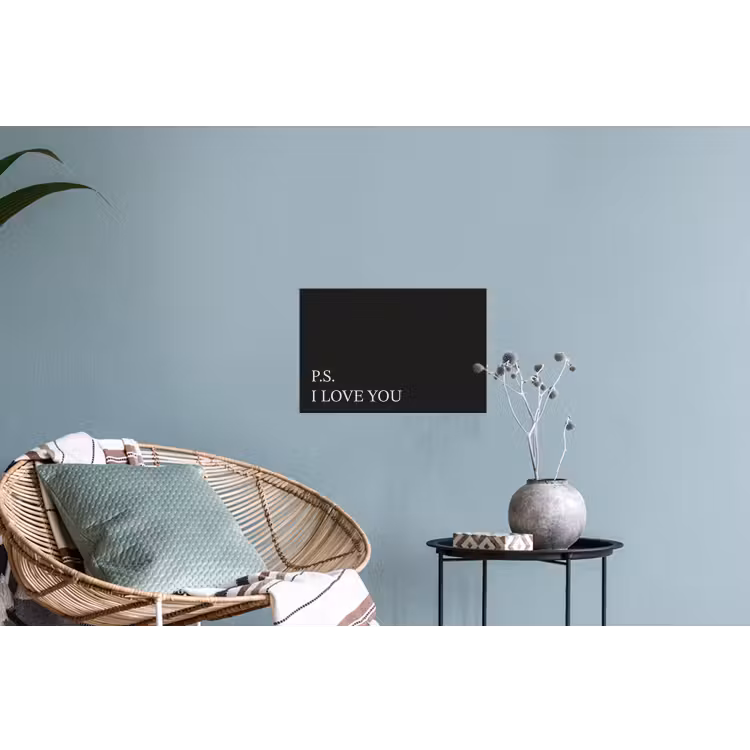 Zwart - Minimalistisch - Valentijn Muursticker klein -plant