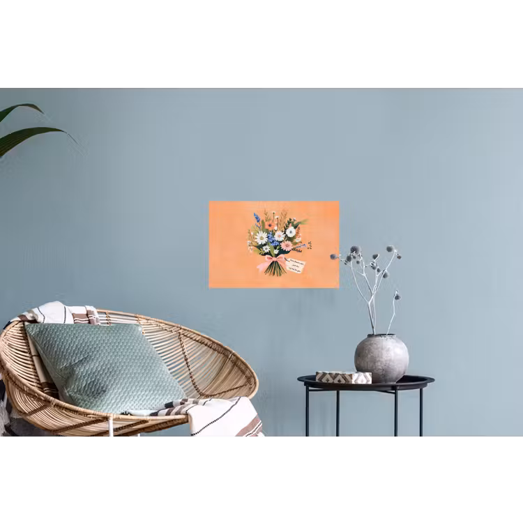 Boeket - Strikje - Quote Muursticker klein -plant