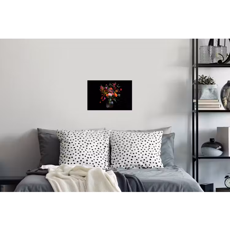 Boeket - Veldbloemen - Vaas Muursticker klein -slaapkamer