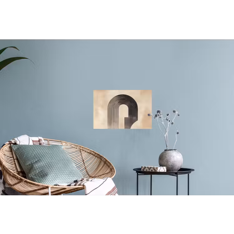 Boog - Strepen - Minimalistisch - Zwart Muursticker klein -plant