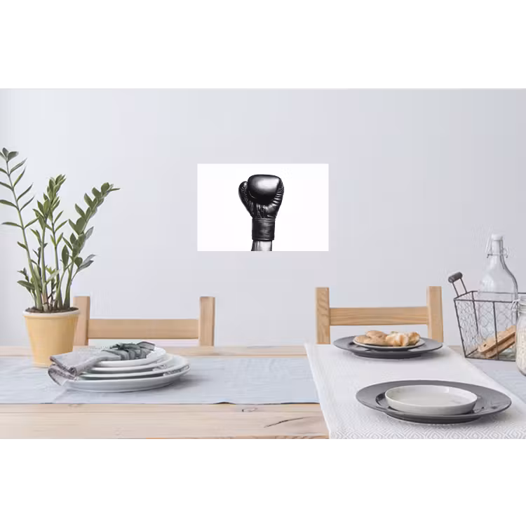 Bokshandschoen - Zwart - Hand Muursticker klein -eettafel