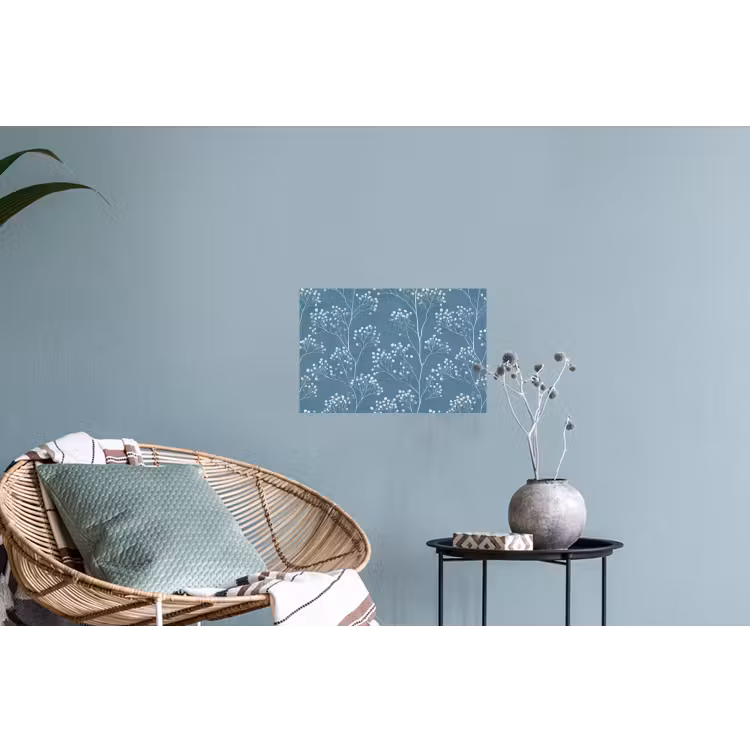 Takken - Bessen - Patroon - Lichtblauw Muursticker klein 286 -plant
