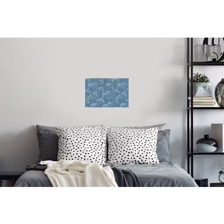 Takken - Bessen - Patroon - Lichtblauw Muursticker klein 286 -slaapkamer