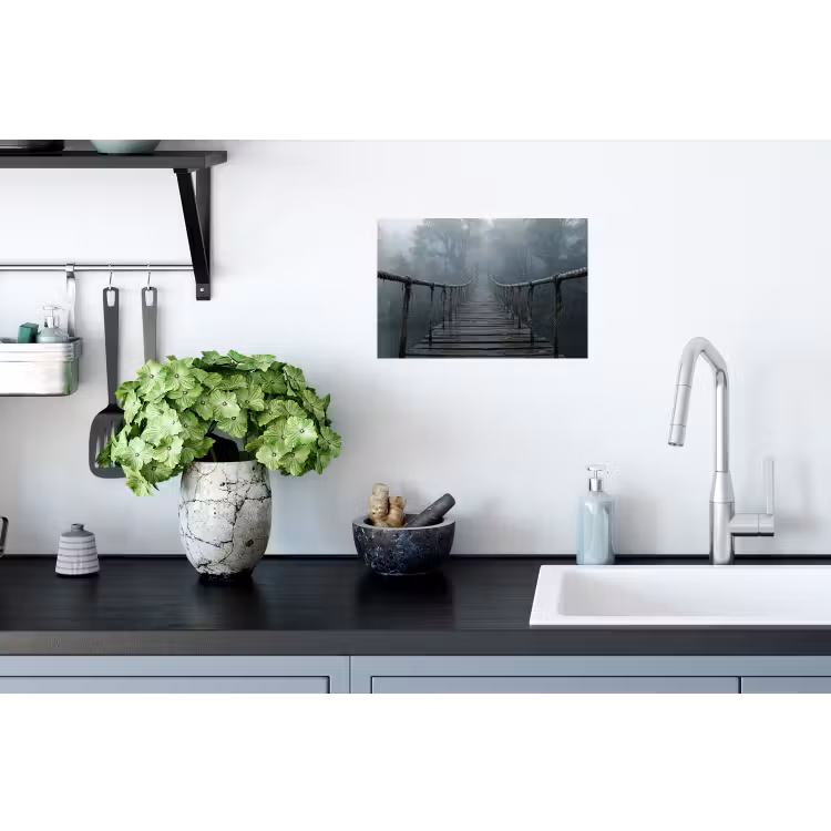 Brug - Jungle - Mist - Natuur Muursticker klein -keuken
