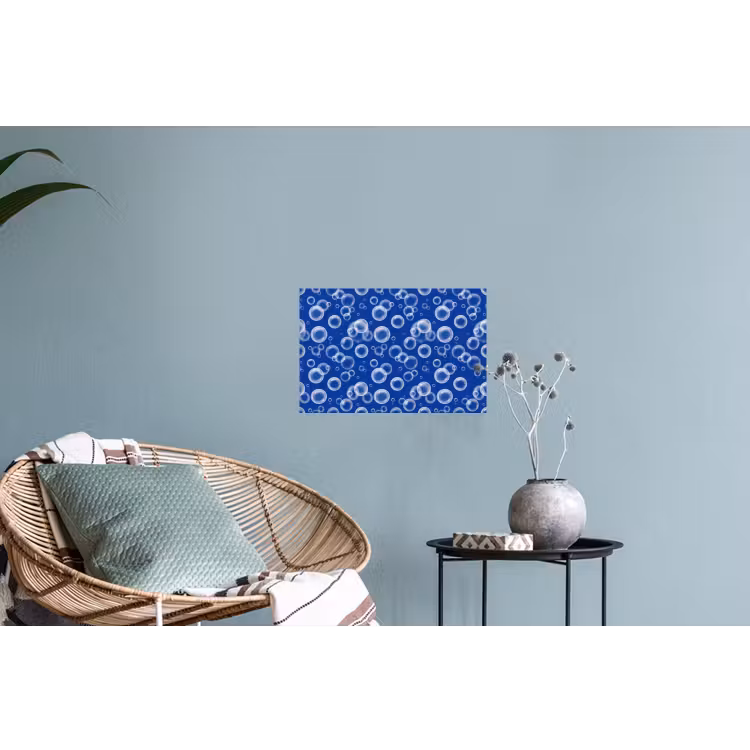 Bubbels - Patroon - Blauw Muursticker klein -plant