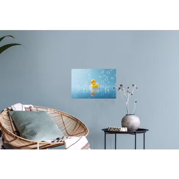 Bubbels - Badeend - Geel Muursticker klein -plant