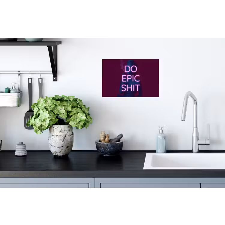 Buste - Neon - LED - Letters Muursticker klein -keuken