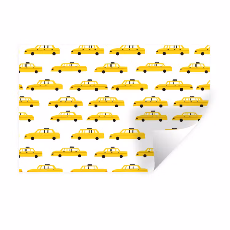 Taxi - Iconisch - Geel Muursticker klein 286 -3d