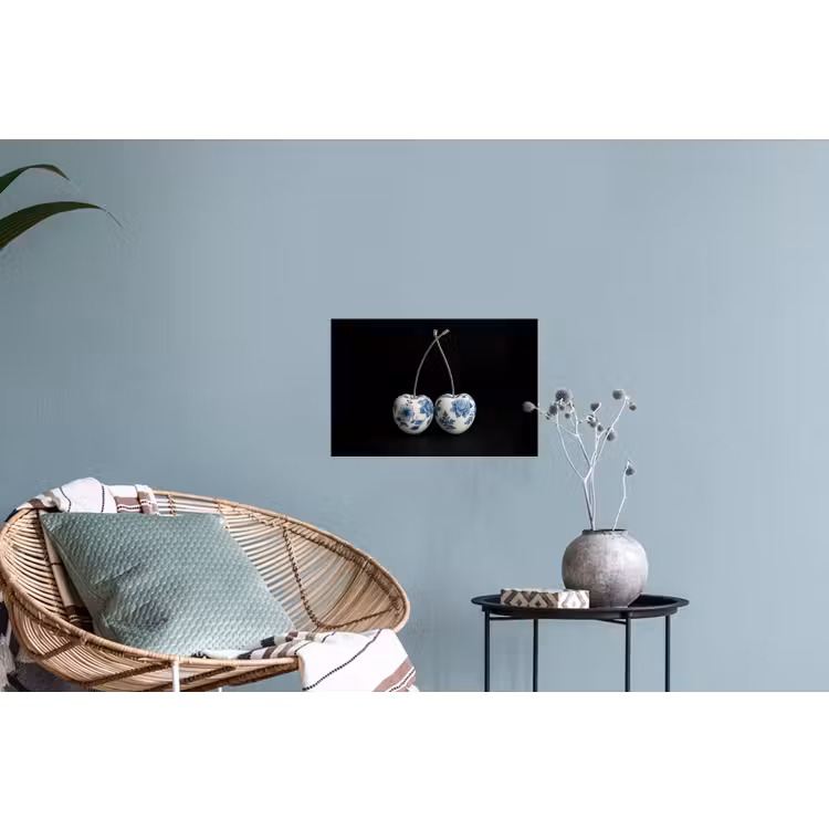 Kersen - Delfts blauw - Fruit Muursticker klein -plant