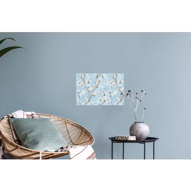 Kersenbloesem - Textuur - Blauw Muursticker klein 286 -plant