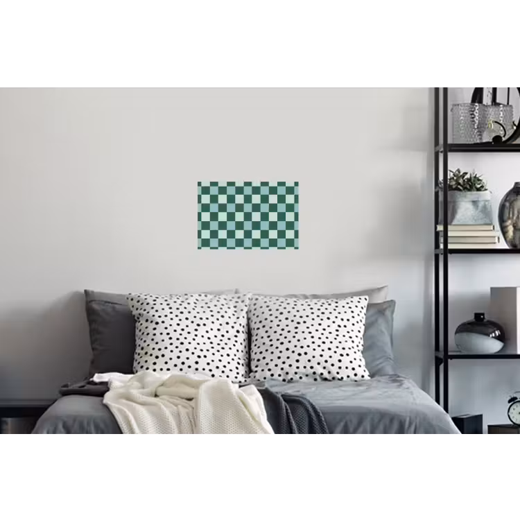 Schaakbord - Klassiek - Groen Muursticker klein 286 -slaapkamer