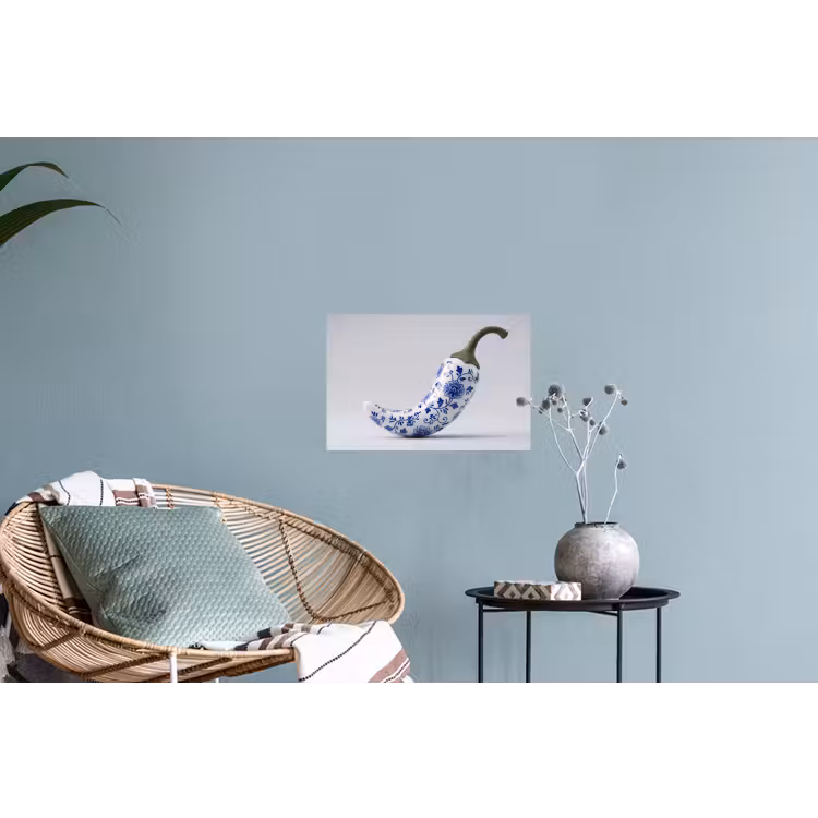 Chilipeper - Keramiek - Blauw Muursticker klein -plant