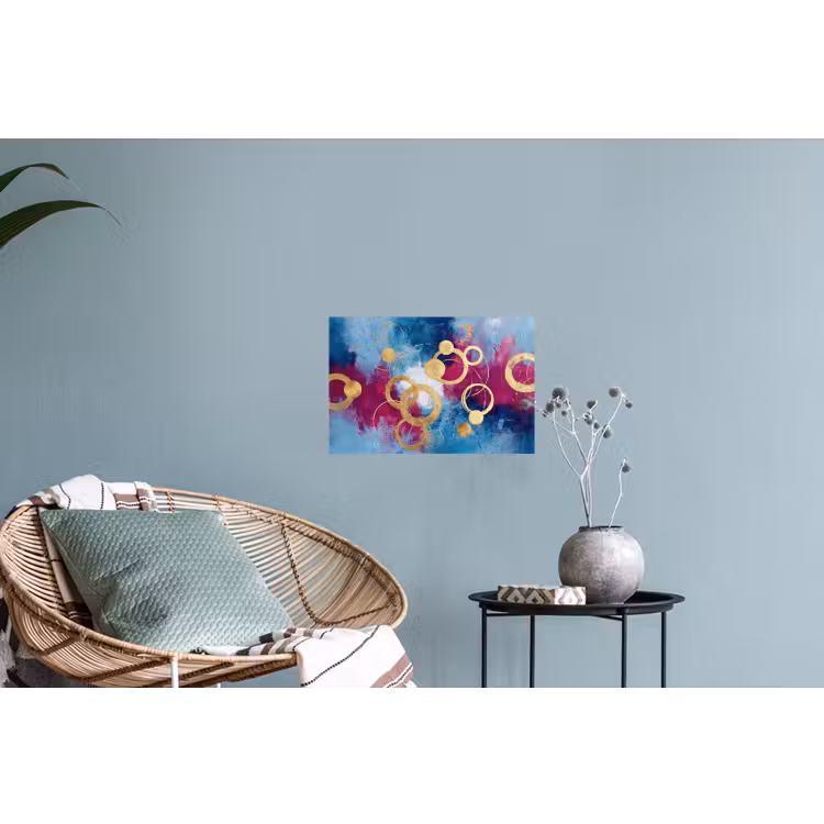 Cirkels - Goud - Abstract Muursticker klein -plant