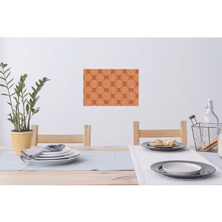 Cirkels - Grafisch - Patroon - Terracotta Muursticker klein 286 -eettafel