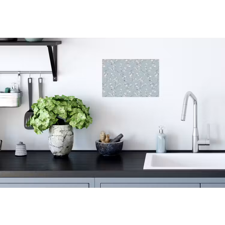 Klassiek - Bloemen - Blauw Muursticker klein 286 -keuken