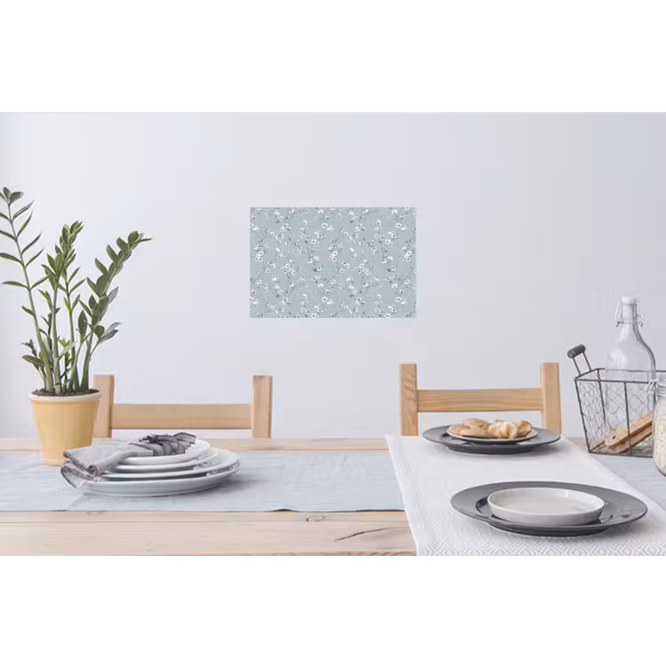 Klassiek - Bloemen - Blauw Muursticker klein 286 -eettafel