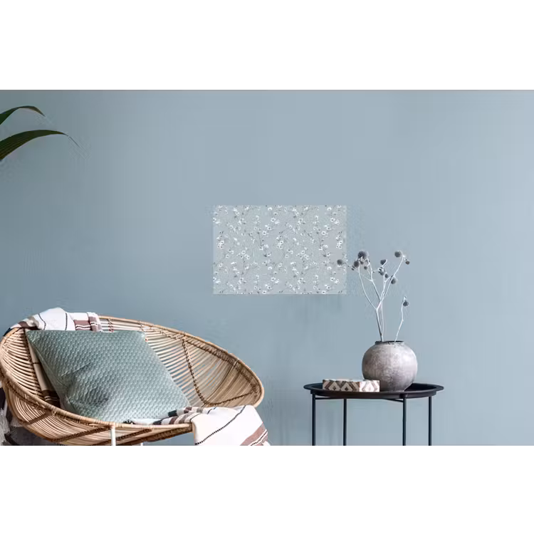 Klassiek - Bloemen - Blauw Muursticker klein 286 -plant