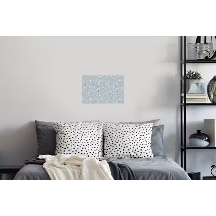 Klassiek - Bloemen - Blauw Muursticker klein 286 -slaapkamer