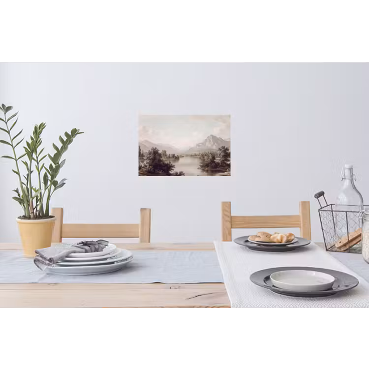 Klassiek - Landschap - Sereen Muursticker klein -eettafel