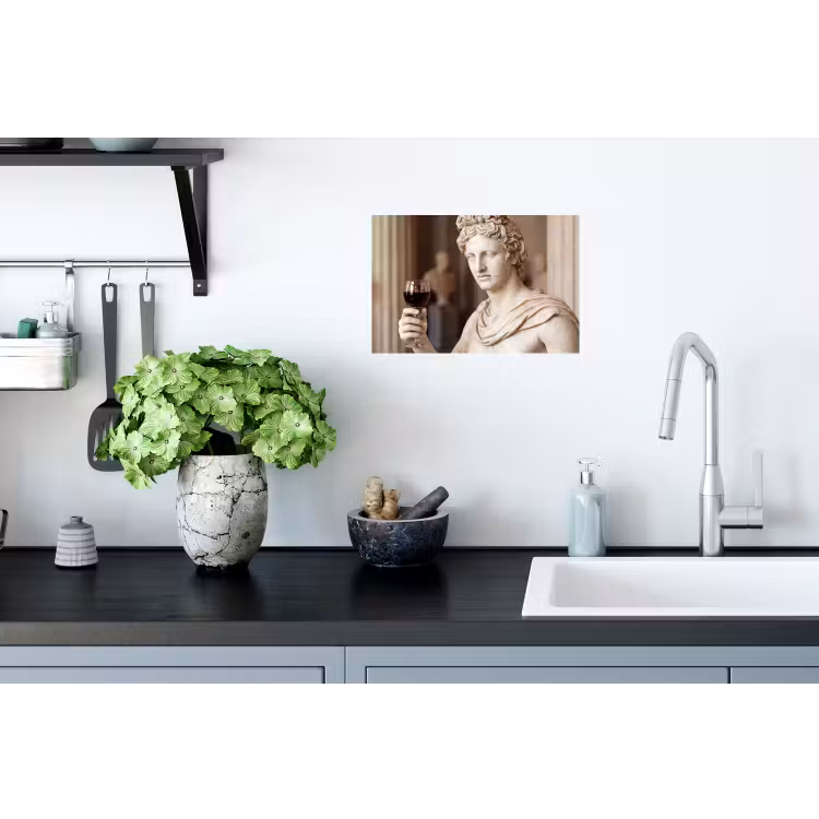 Klassiek - Marmer - Wijn Muursticker klein -keuken