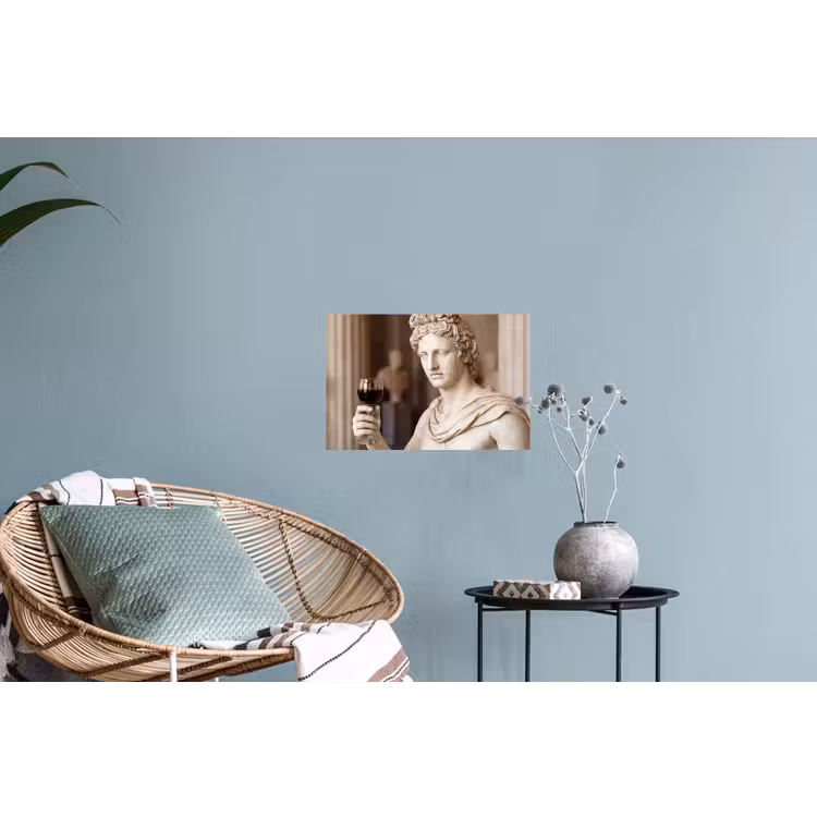 Klassiek - Marmer - Wijn Muursticker klein -plant