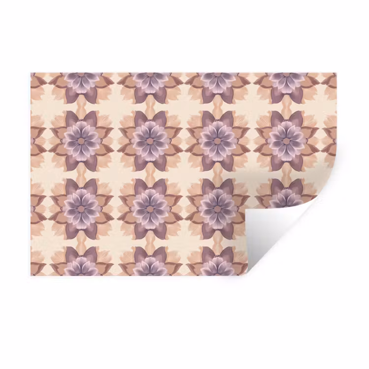 Klassiek - Patroon - Paars Muursticker klein 286 -3d