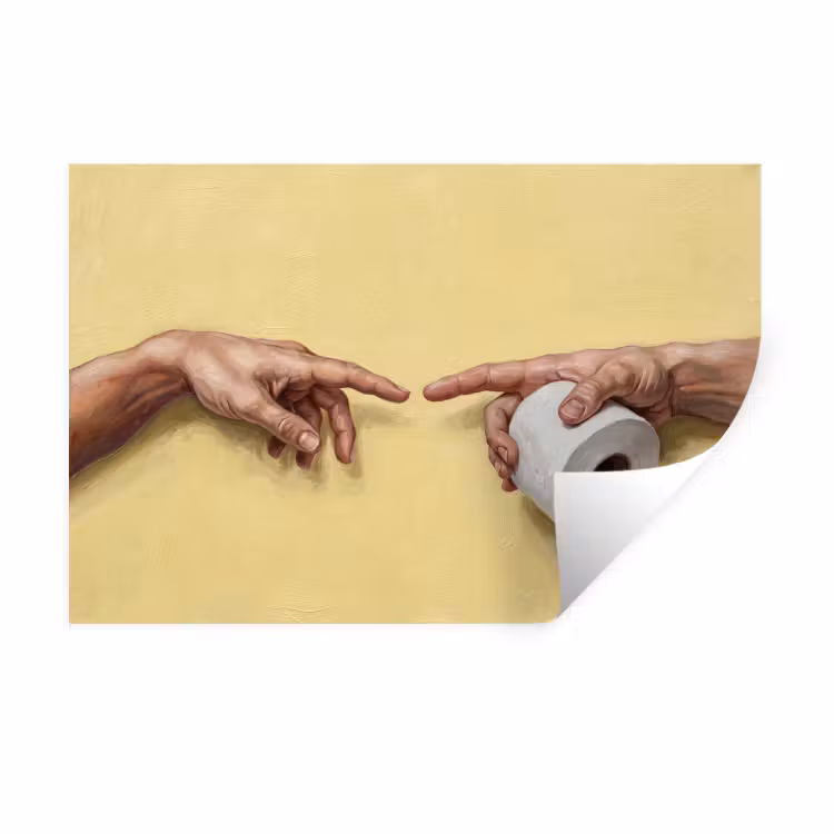 Klassiek - Kunst - Humor Muursticker klein -3d