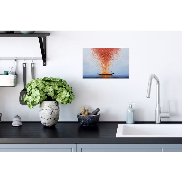 Wolk - Confetti - Boot - Wateroppervlakte Muursticker klein -keuken
