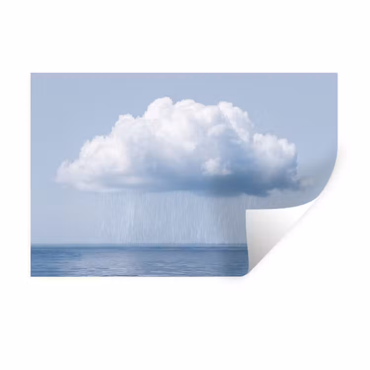 Wall Sticker - Cloud - Rain - Nature - Wolk - Regen - Natuur Muursticker klein