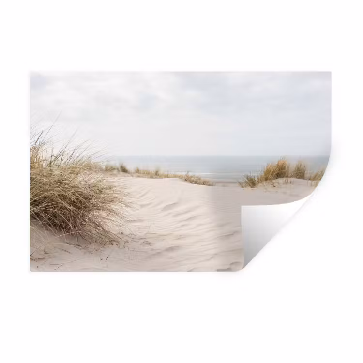 Wolken - Duinlandschap - Zand Muursticker klein -3d