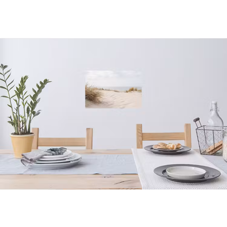 Wolken - Duinlandschap - Zand Muursticker klein -eettafel