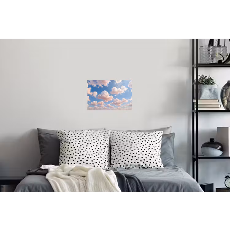 Wolken - Hemel - Natuur - Licht - Blauw Muursticker klein -slaapkamer