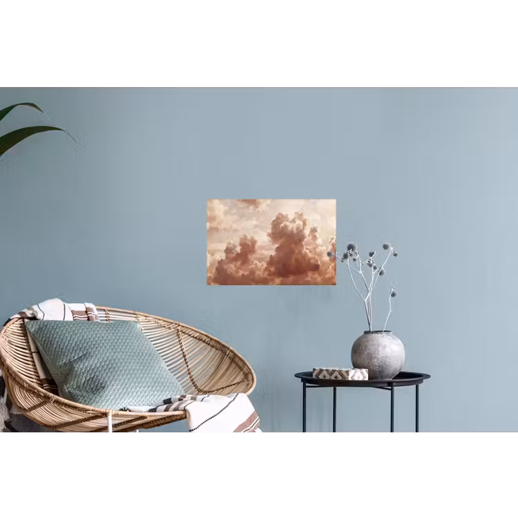 Wolken - Lucht - Natuur - Modern - Bruin Muursticker klein -plant