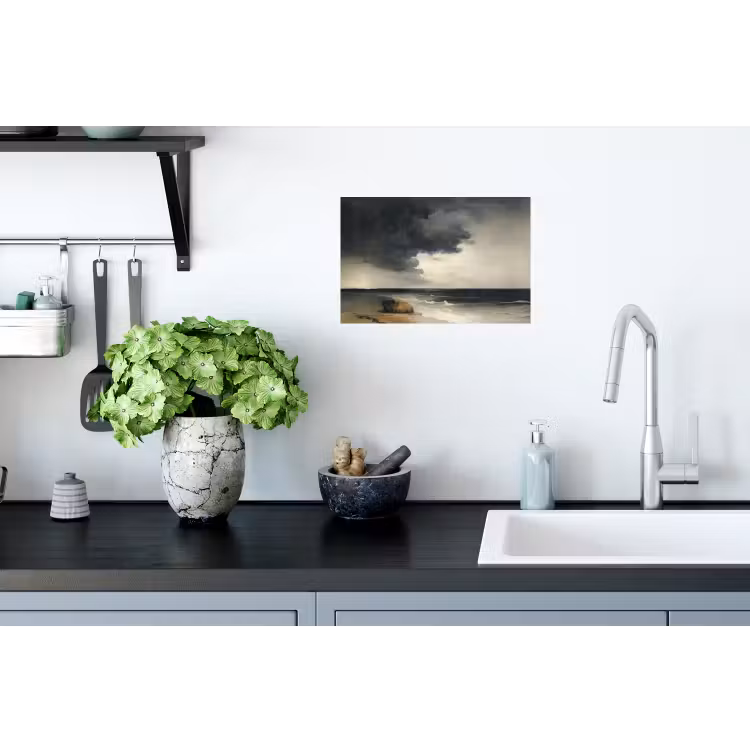 Kust - Golven - Rots - Storm Muursticker klein -keuken