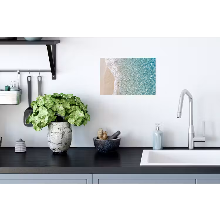 Kust - Zand - Blauw Muursticker klein -keuken