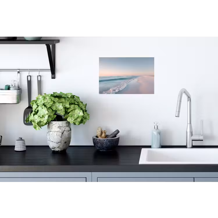 Kustlijn - Pastel - water Muursticker klein -keuken