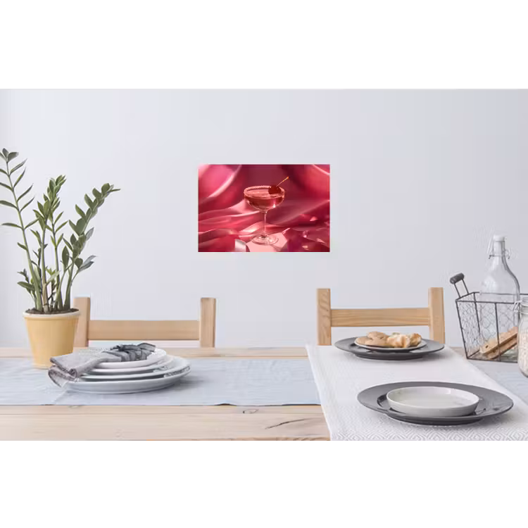 Cocktail - Pink - Luxe Muursticker klein -eettafel