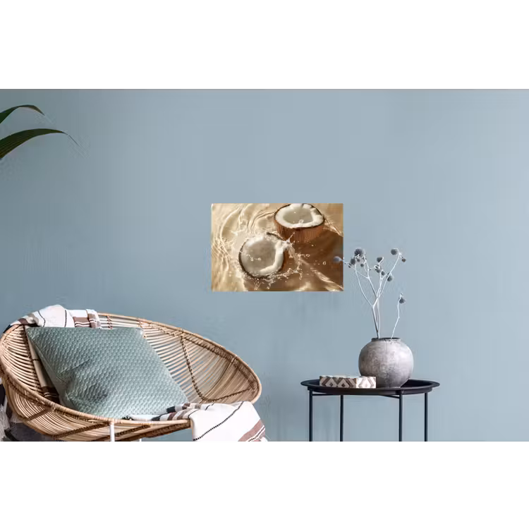 Kokosnoot - Water - Beige - Spetters Muursticker klein -plant