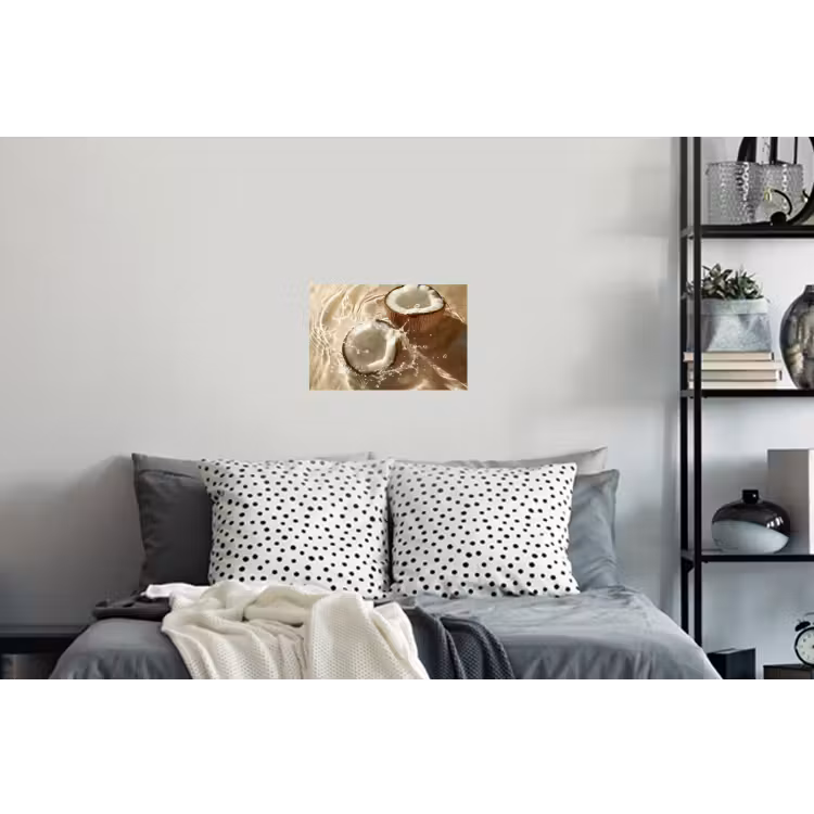 Kokosnoot - Water - Beige - Spetters Muursticker klein -slaapkamer
