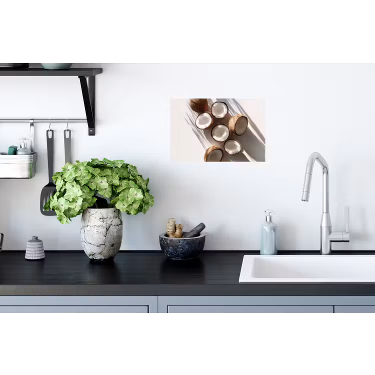 Kokosnoten - Bruin - Shaduw Muursticker klein -keuken