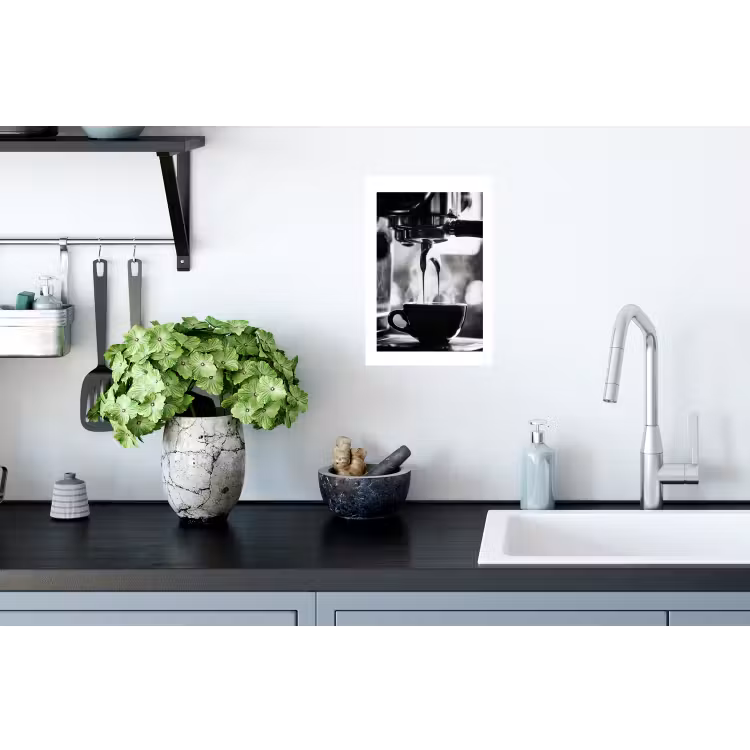 Coffee - Espresso - Koffiemachine - Kop Muursticker klein -keuken